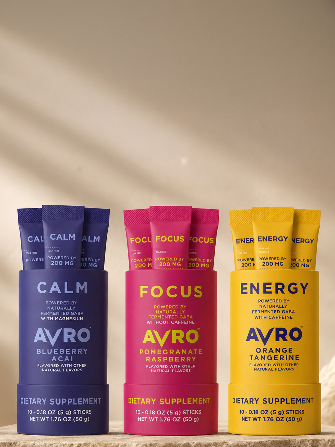 AVRO Calm, Focus and Energy tubes