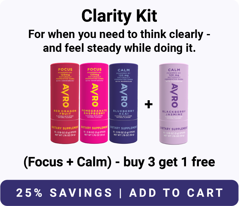 Clarity Kit (Focus + Calm) Buy 3 bottles get 1 free - Save 25%
