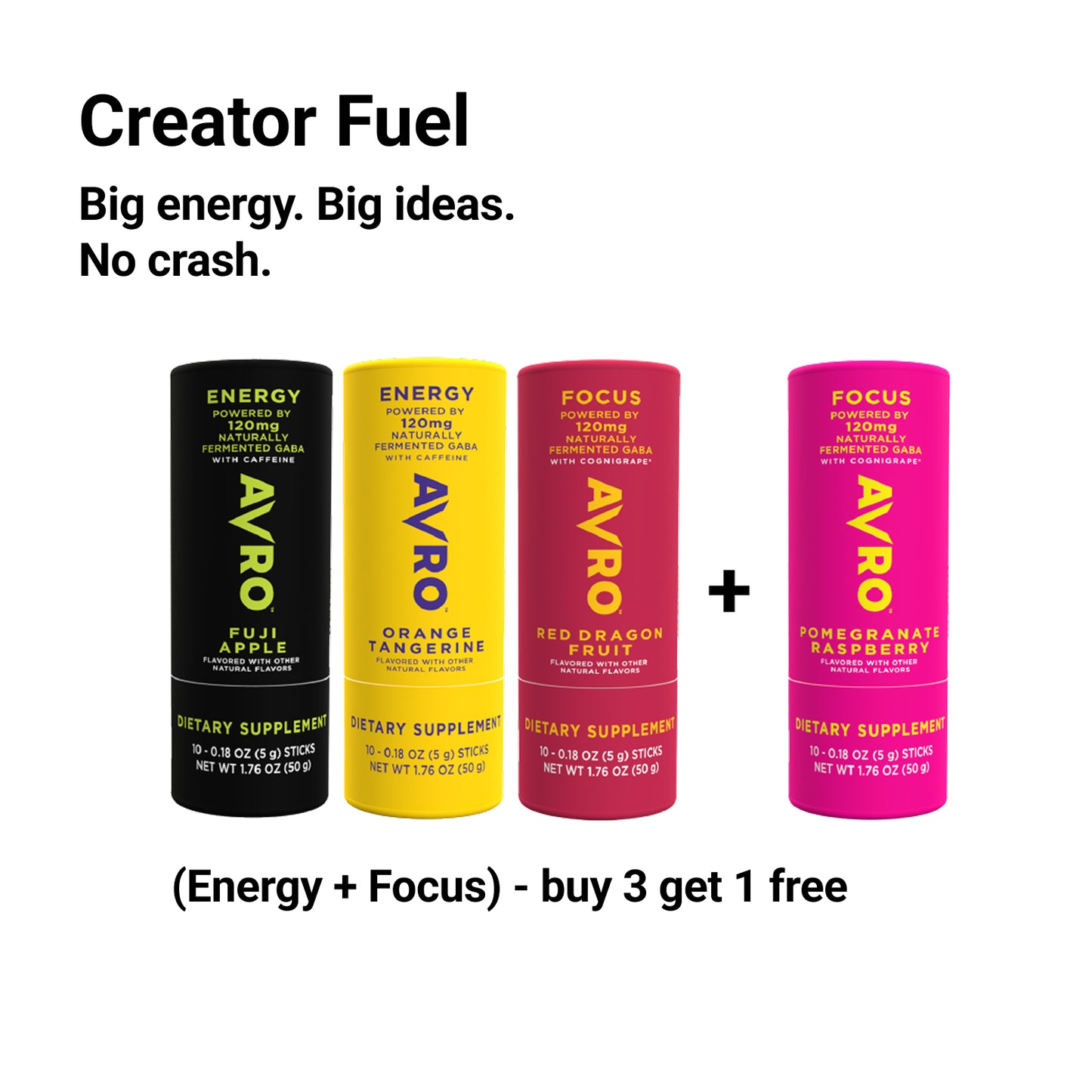 Creator Fuel (Energy + Focus) - buy 3 get 1 free - avrolife