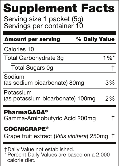 Pomegranate Raspberry Supplement Facts panel